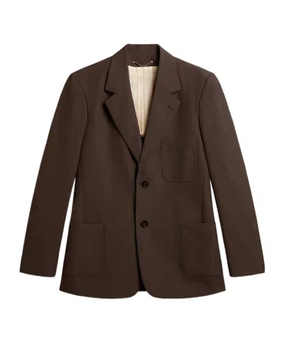 Golden Goose Single-breasted Virgin Wool Blazer In Black
