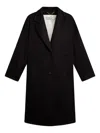 Golden Goose Single-breasted Welt-pocket Coat In Black