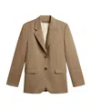 Golden Goose Single-breasted Wool Blazer In Brown