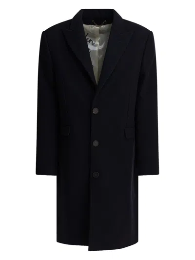Golden Goose Single Breasted Wool Coat In Black