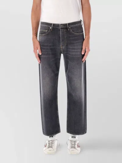 Golden Goose Stonewashed Effect Loose Skate Fit Cory Jeans 20cm In Black