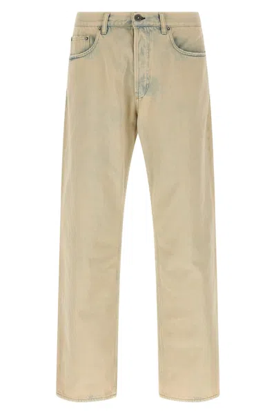 Golden Goose Skate Jeans Beige In Green