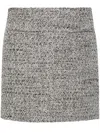 Golden Goose Miniskirt In Black And White Bouclé Cotton In 90422 Black/vintage White