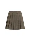 Golden Goose Women Miniskirt With Prince Of Wales Motif In Brown