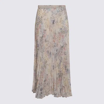 Golden Goose Skirts Pastel Flowers In Multi