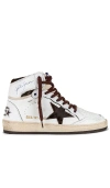 Golden Goose Sky Star Nappa Upper And Spur Nylon Tongue Suede Star In White