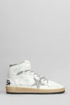 Golden Goose Sky Star Leather High-top Sneakers In White