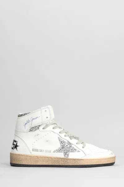 Golden Goose Sky Star Sneakers In White Leather