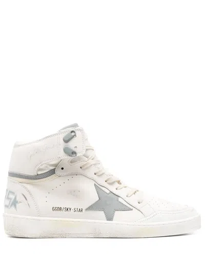 Golden Goose Sky Star White And Silver Sneakers