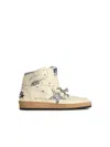 Golden Goose Sky-star High-top Lace-up Sneakers In White