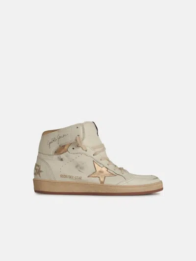 Golden Goose 'sky Star' White Leather Sneakers