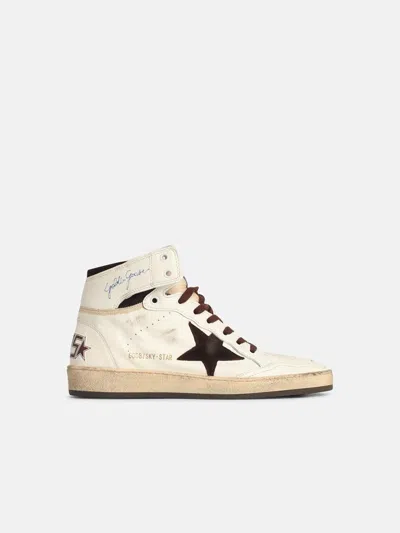 Golden Goose 'sky Star' White Leather Sneakers