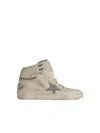 Golden Goose Sky Star White Leather Sneakers In Neutral