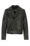 Golden Goose Deluxe Brand Men Chiodo Golden Leather Jacket In Black
