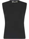 Golden Goose Sleeveless Slim-fit Top With Beaded Embroidery In Black