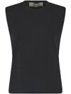 Golden Goose Sleeveless Slim-fit Top With Beaded Embroidery In Black