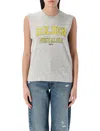 Golden Goose Grey Crewneck Top With Logo Lettering Print On The Front In Gray