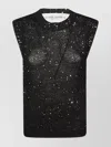 Golden Goose Sleeveless Top Round Neck Sequin Embellishments