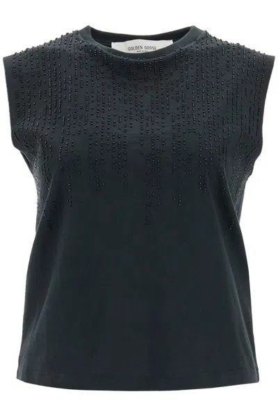 Golden Goose Sleeveless Top With In Black