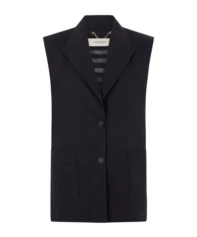 Golden Goose Sleeveless Notched-lapels Gilet In Black
