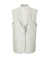 Golden Goose Single-breasted Vest In Wool Blend Women In Neutral