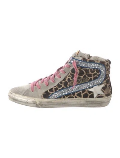 Pre-owned Golden Goose Slide Athletic Sneakers In Neutrals