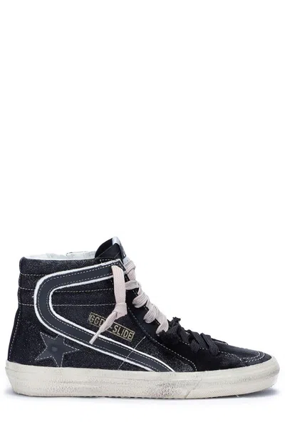 Golden Goose Slide Classic Glittered Sneakers