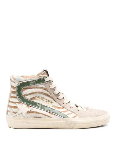 Golden Goose Slide Classic Leather Sneakers In Neutral