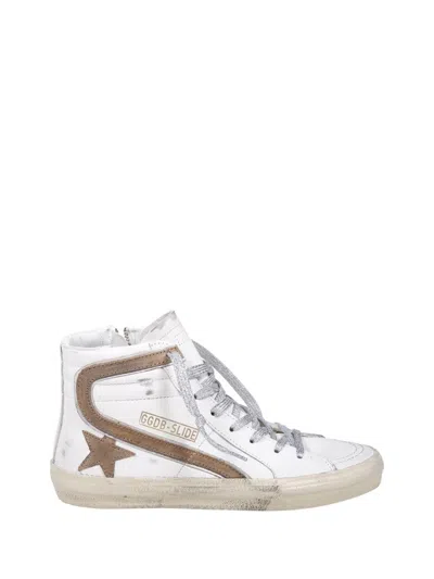 Golden Goose Slide Classic Leather Upper And List Suede Star