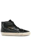Golden Goose Slide Crystal-embellished Sneakers In Black