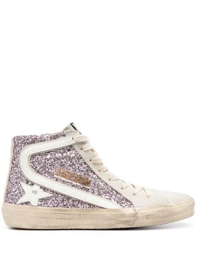 Golden Goose Deluxe Brand Slide Glittered High-top Sneakers In Multi