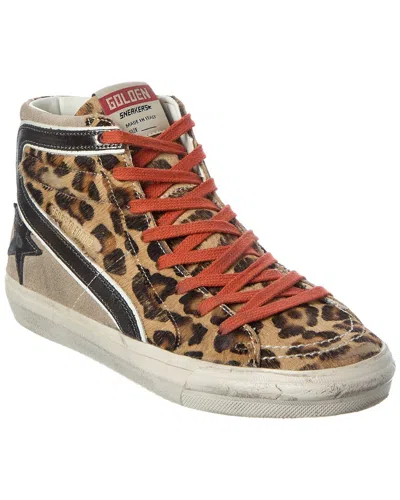 Golden Goose Slide Haircalf & Suede Sneaker In Multi