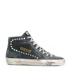 Golden Goose Slide Hi-top Sneakers In Black