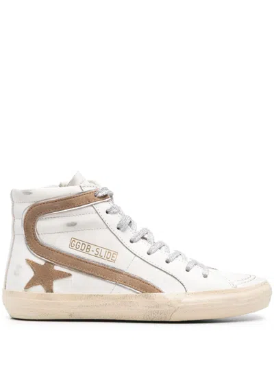 Golden Goose Slide Hi-top Sneakers In White