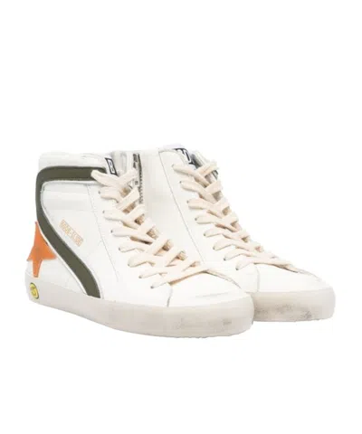 Golden Goose Kids' Slide Hi-top Sneakers In White