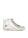 Golden Goose Slide High Top Sneakers In White In White