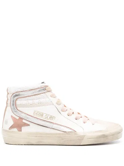 Golden Goose Slide High-top Sneakers In White