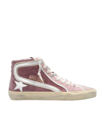 Golden Goose Slide High-top Suede Sneakers In Nude