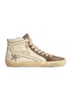 Golden Goose Slide In Nappa With Glitter Star And Patent Leather Flash