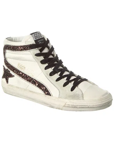 Pre-owned Golden Goose Slide Leather & Suede Sneaker Women's In White