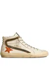 Golden Goose Slide Leather High-top Sneakers In Neutrals