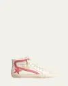 Golden Goose Slide Leather Mesh Mid-top Sneakers