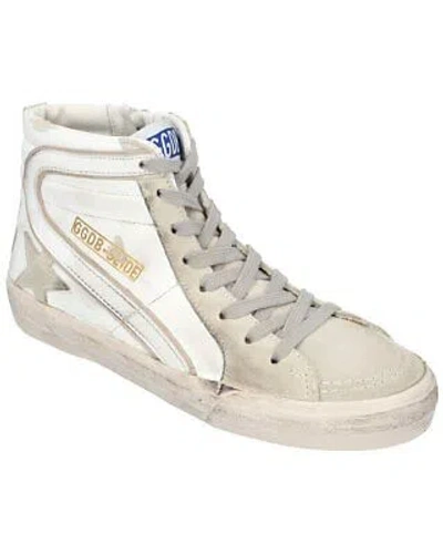 Pre-owned Golden Goose Slide Leather Sneaker Women's In White