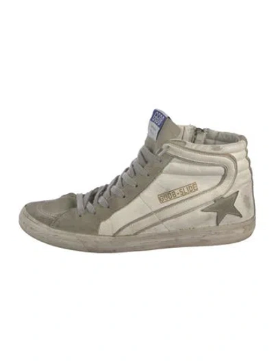 Pre-owned Golden Goose Slide Leather In White