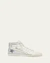 Golden Goose Women's Slide Penstar Sneakers In White/silver/light Blue In White Silver Light Blue  Ice