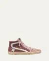 Golden Goose Women's Slide Sneaker In Violet/silver/ivory In Violet/silver/ivory