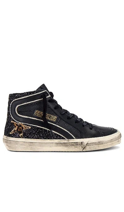 Golden Goose Black And Shiny Leather Sneakers For Women In Multi