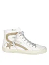Golden Goose Slide Classic Leather Upper And List Suede Star In White