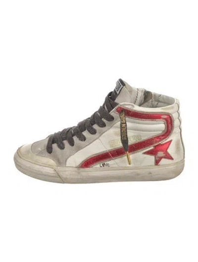Pre-owned Golden Goose Slide Penstar Sneakers In White