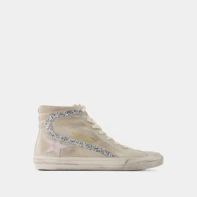 Golden Goose Slide Sneakers -  Deluxe Brand - Leather - Beige